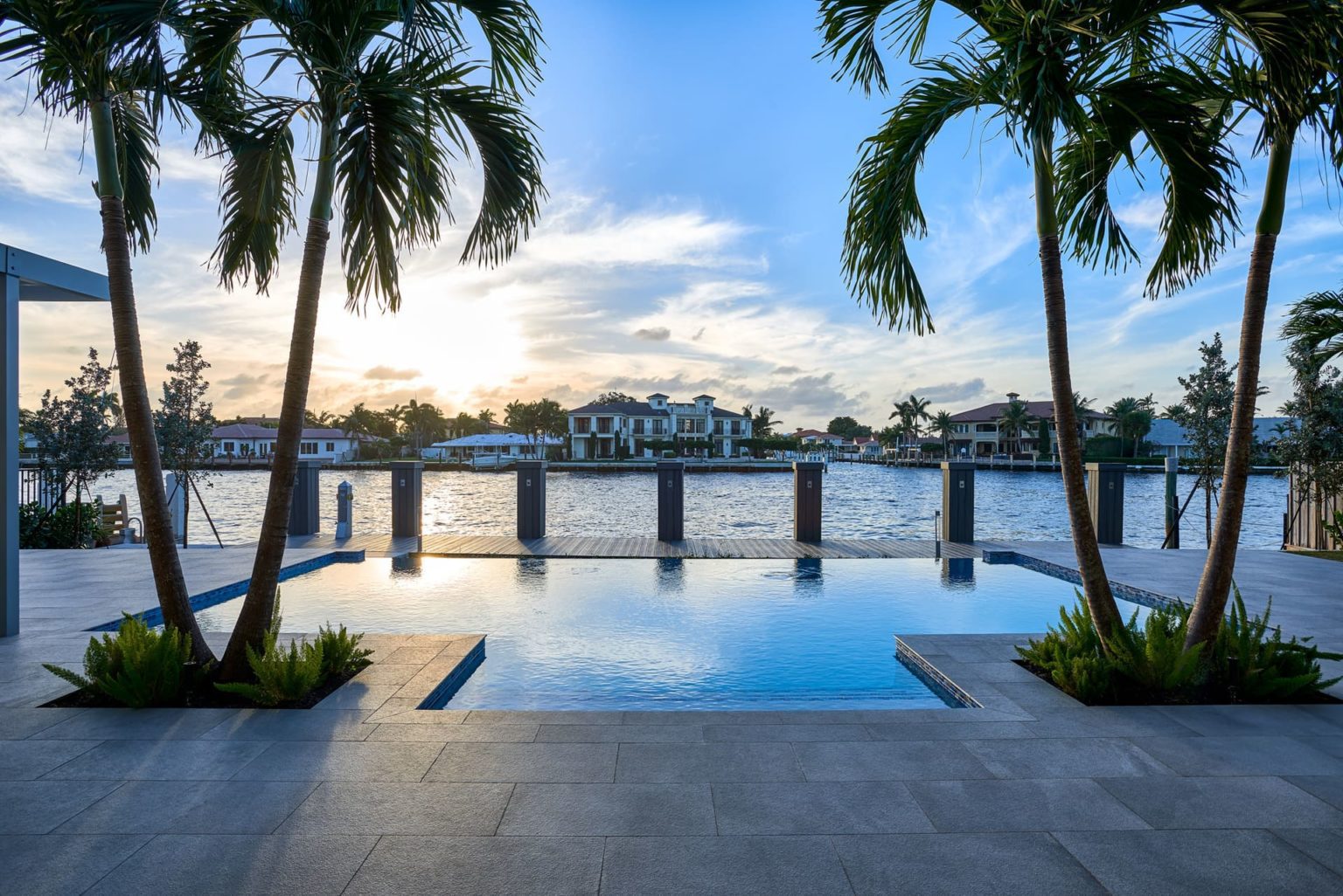 infinity edge pool on the Intracoastal in Florida